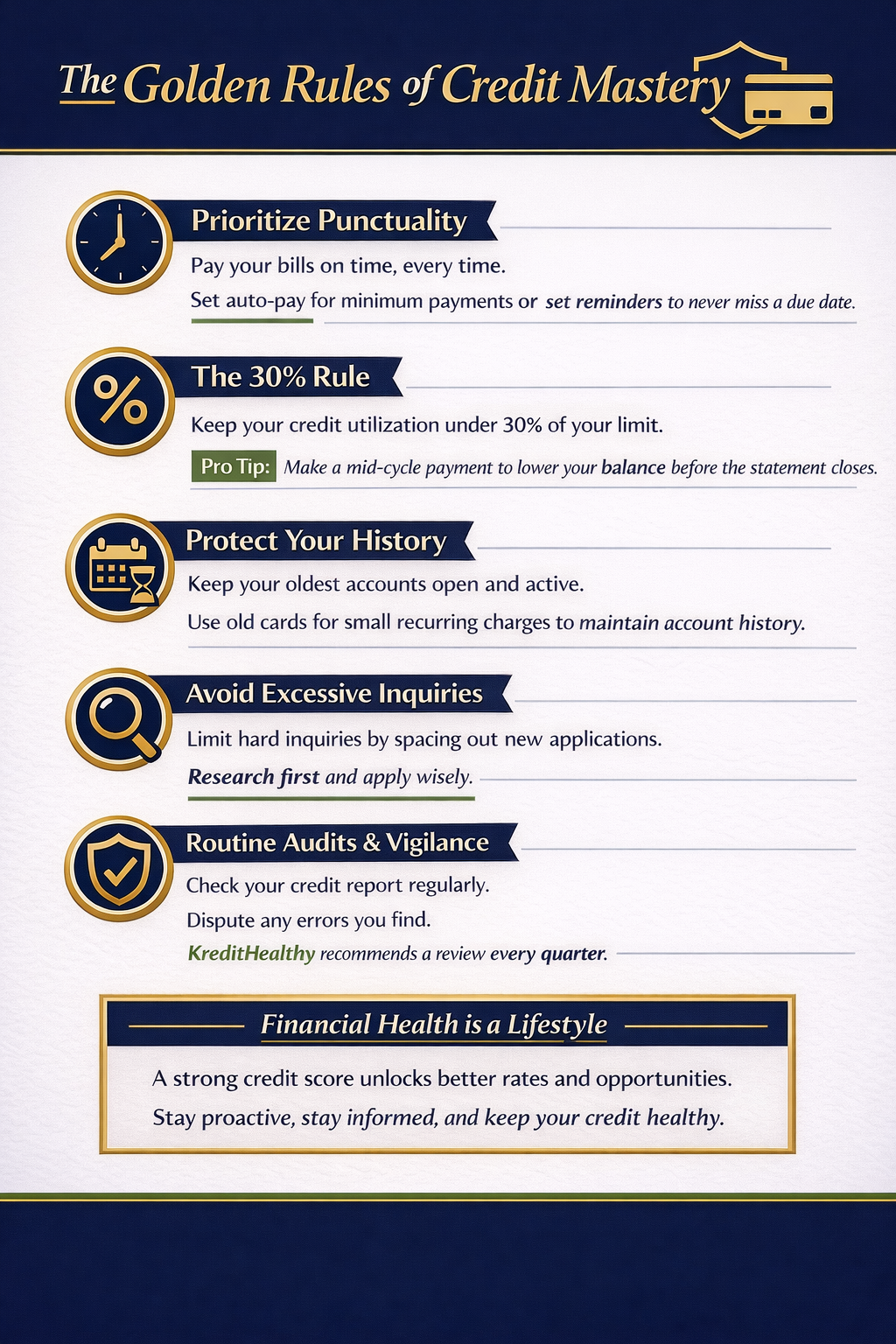 The Golden Rules of Credit Mastery