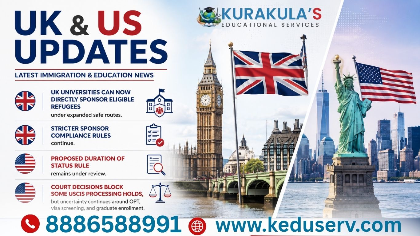 UK Expands Refugee Sponsorship; US Student Visa Policies Remain Under Review