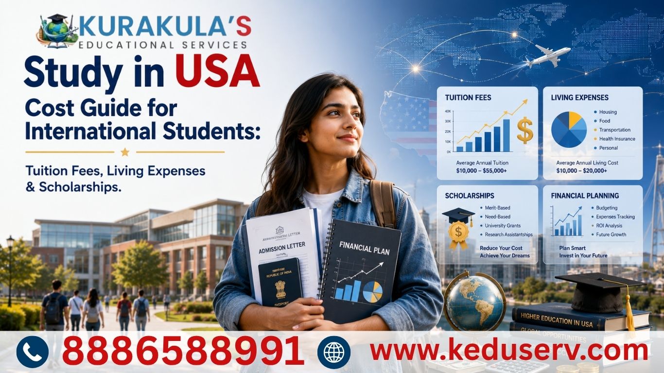 Study in USA Cost Guide for International Students: Tuition Fees, Living Expenses & Scholarships